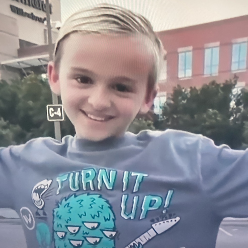 Turn it up! Boys Gray T Shirt.